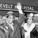 Rock and Roll singer Jackie Wilson waves as he leaves New York’s Roosevelt Hospital with his mother Elizabeth Lee, left, and his then-wife Friea Wilson on March 18, 1961.